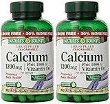 Nature's Bounty Calcium 1200 Mg. Plus Vitamin D3, 240 Softgels (2 X 120 Count Bottles)