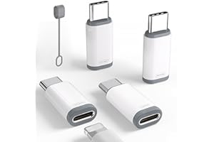 4 Pack Lightning to USB C Adapter for iPhone 15/16/16 Pro Max/Plus,Samsung S24,Support Charging & Data Transfer,Type C Charge