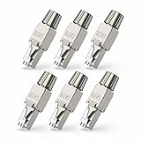 ZOERAX Cat7 Cat6A RJ45 Connector 6-Pack, Tool-Free