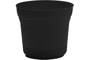 Bloem Saturn Round Planter with Saucer Tray: 10" - Burnt Red - Durable Plastic Pot, Matte Finish, Removable Saucer, for Indoor & Outdoor Use, Gardening, 1.5 Gallon Capacity