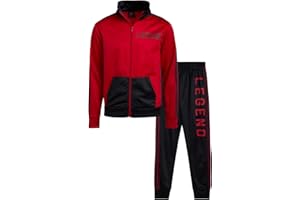 Pro Athlete Boys’ Tracksuit Set – 2 Piece Active Tricot Sweatshirt and Jogger Pants (8-12)