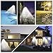 Licwshi Solar Lights Outdoor 48 LED 4500mAh,IP65 Waterproof Outdoor Security Night Light,Wireless Wall Lamp with Motion Sensor and Remote Control for Garden, Fence, Patio, Yard, Gate Garage-Warm White