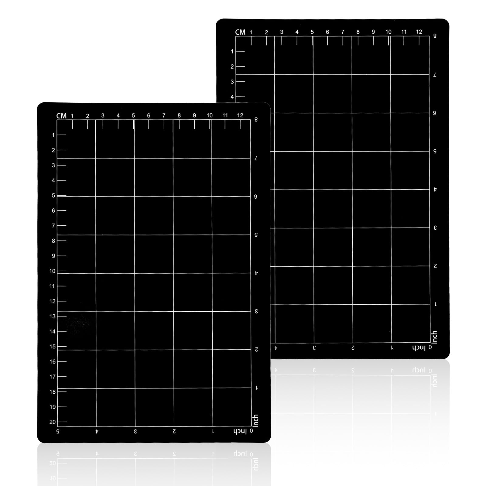 2pcs Magnetic Cutting Shims, 9x6 Inch Grid Magnetic Cutting Mats Magnetic Pads for Die Cutting with Inch and Centimeter Scale Magnetic Sheets for Die Cutting Machine