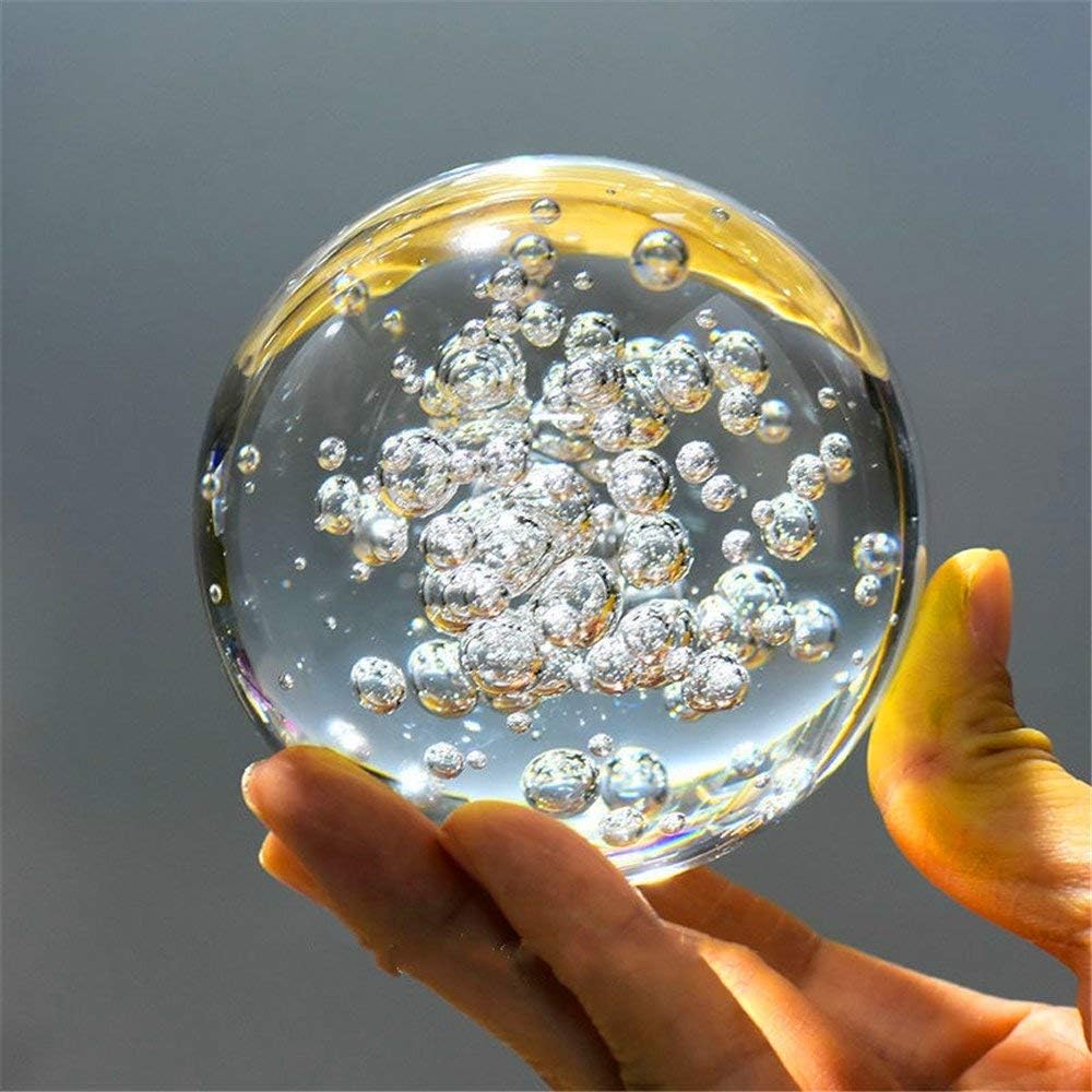 qianyue Crystal Glass Marbles Water Fountain Bubble Ball feng Shui Decorative Glass Balls Home Indoor Water Fountain Figurines (60mm): Home & Kitchen