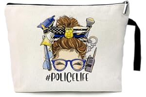 ZHANTUONE Police Life Cosmetic Bag,Gifts for Police,Women Police Gifts,Birthday Retirement Gift,Best Gift for Policemen,Police Academy Graduation Gifts