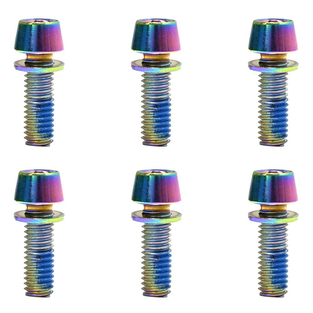 DADADEFEIJI 6 Pcs M6*18mm Bicycle Stem Bolts Bike Brake Screws Bicycle Disc Brake Clamp Set Screw for Mountain Bike Mtb Stem Bolts