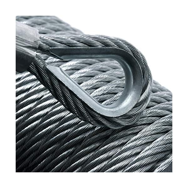 Rhino 12V Elektrische Seilwinde Stahl mit Fernbedienung und Mobilteil, 13,500lb/6125kg - Carbon – Bild 4