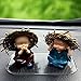 4pcs Cute Monks Figurine Statue Car Interior Display Decoration Car Dashboard Ornament Car Home Office Decor