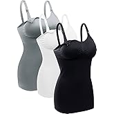 BRLIDO Womens Nursing Tank Tops Built in Bra for Breastfeeding Maternity Camisole Brasieres