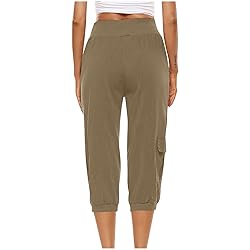 symoid Returned Items Capri Pants for Women Summer