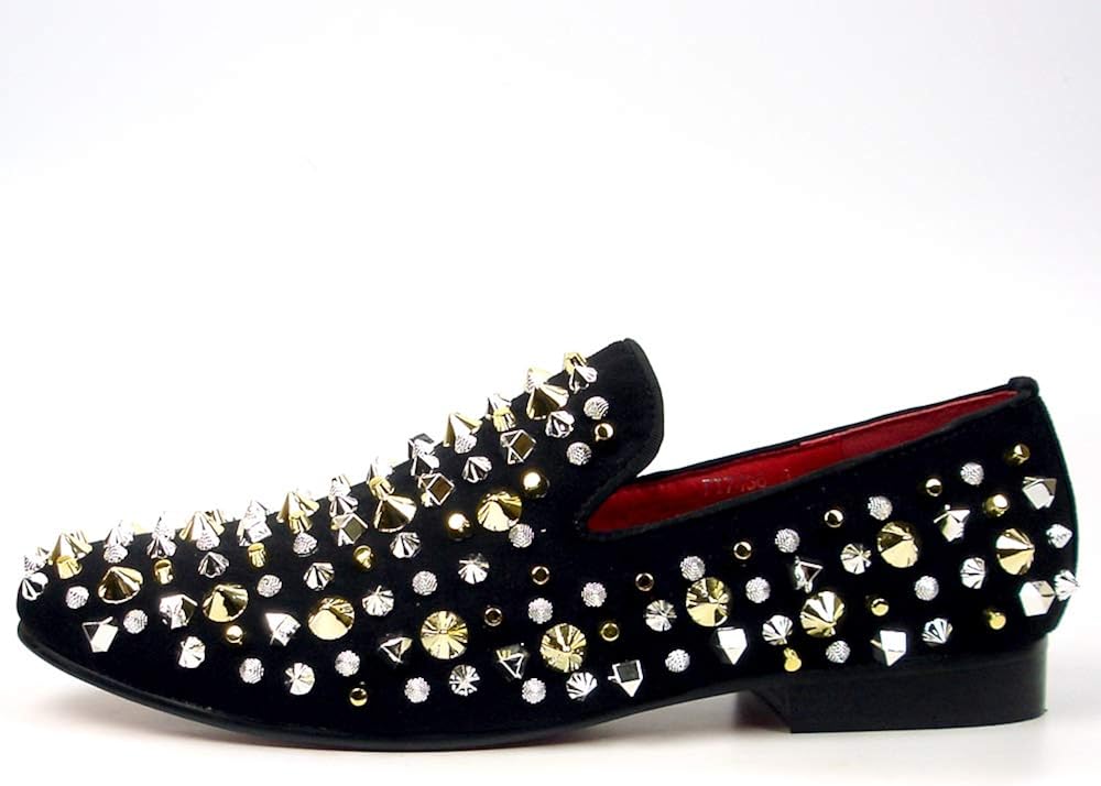 sparkly silver loafers