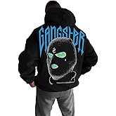 PSPSXT Simple hooded sweatshirt, loose fit, with hood, ribbed cuffs, and concealed kangaroo pocket