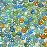 ShellKingdom 200 Count Bulk Assorted Colors Glass Marbles, ColorfulÂ CatÂ Eyes 9/16 Inch Round MarblesÂ Toy forÂ KidsÂ forÂ Aquarium/ Game/ Vase/ Fish/ PlantÂ Decor