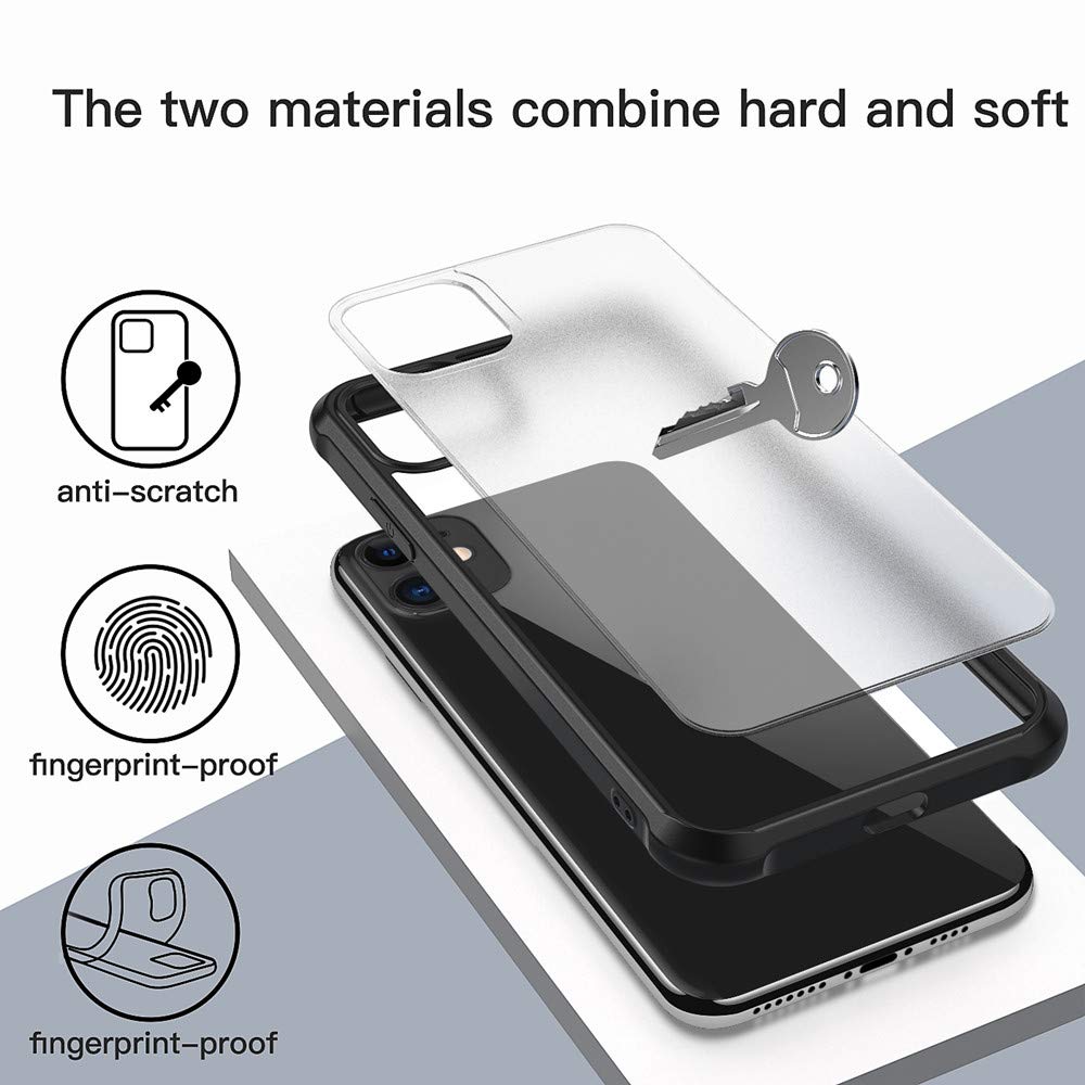 Tukcherry Custodia iPhone 11, Cover iPhone 11 TPU Morbido iPhone 11 Bumper Cover Anti-Graffio Antiurto Custodia Protettiva Case per iPhone 11-6.1 Pollici (iPhone 11 Black)