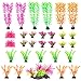 Aquarium Decorations 20 Or 23 Pack Lifelike Plastic Decor Fish Tank Plants, Small to Large (30 Pack)