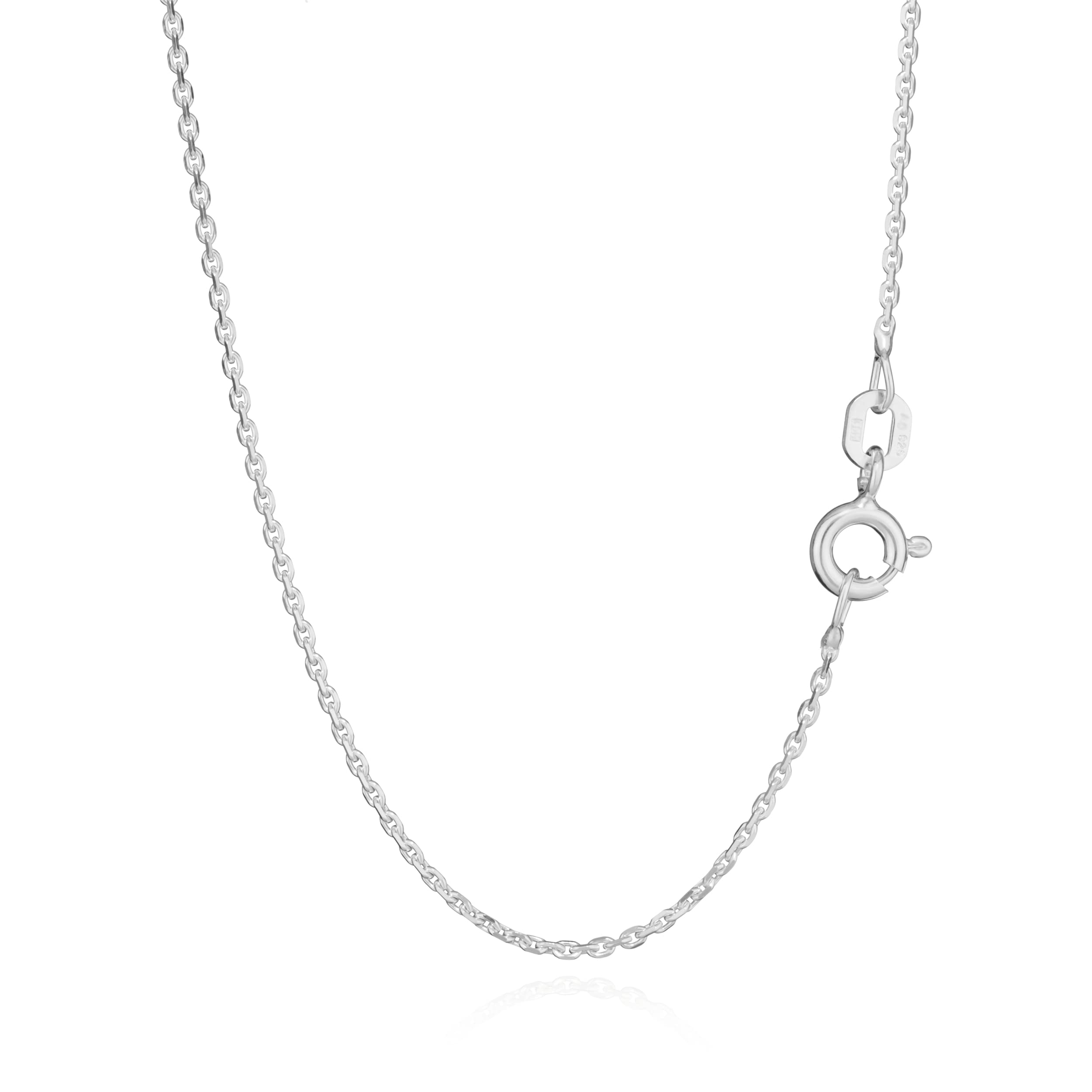 NKlaus 42cm anchorchain necklace diamond plated 925 sterling silver 1,15mm wide 8093