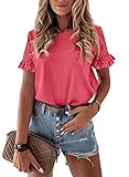 PRETTYGARDEN Women's Short Sleeve Casual T Shirts