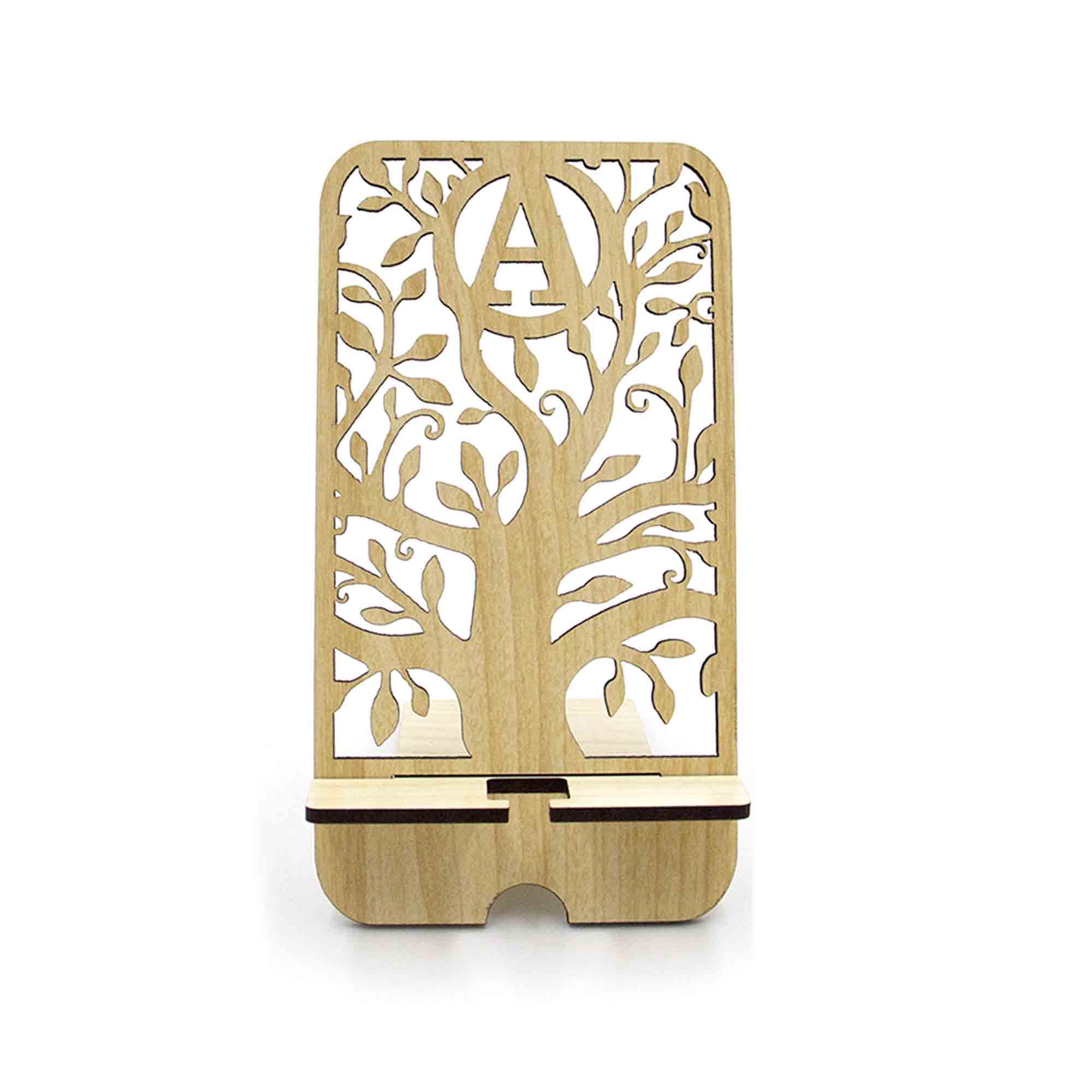 marstanal Personalized Phone Stand, Wood Phone Stand, Letter Phone Stand, Phone Stand, Mobile Stand, Mobile Phone Holder, Phone Stand For Desk, Desktop Stand - Torus (K)