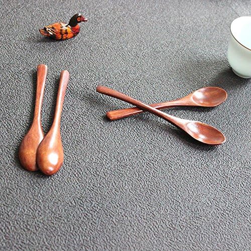 Vintage Small Wooden Baby Honey coffee Spoon Condiment Spoon 13*2.5CM CAJB Z