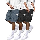 LIUNLU 3 Pack Boys Cargo Shorts, Outdoor Quick Dry Hiking Shorts, Lightweight Athletic Short with Zipper Pockets