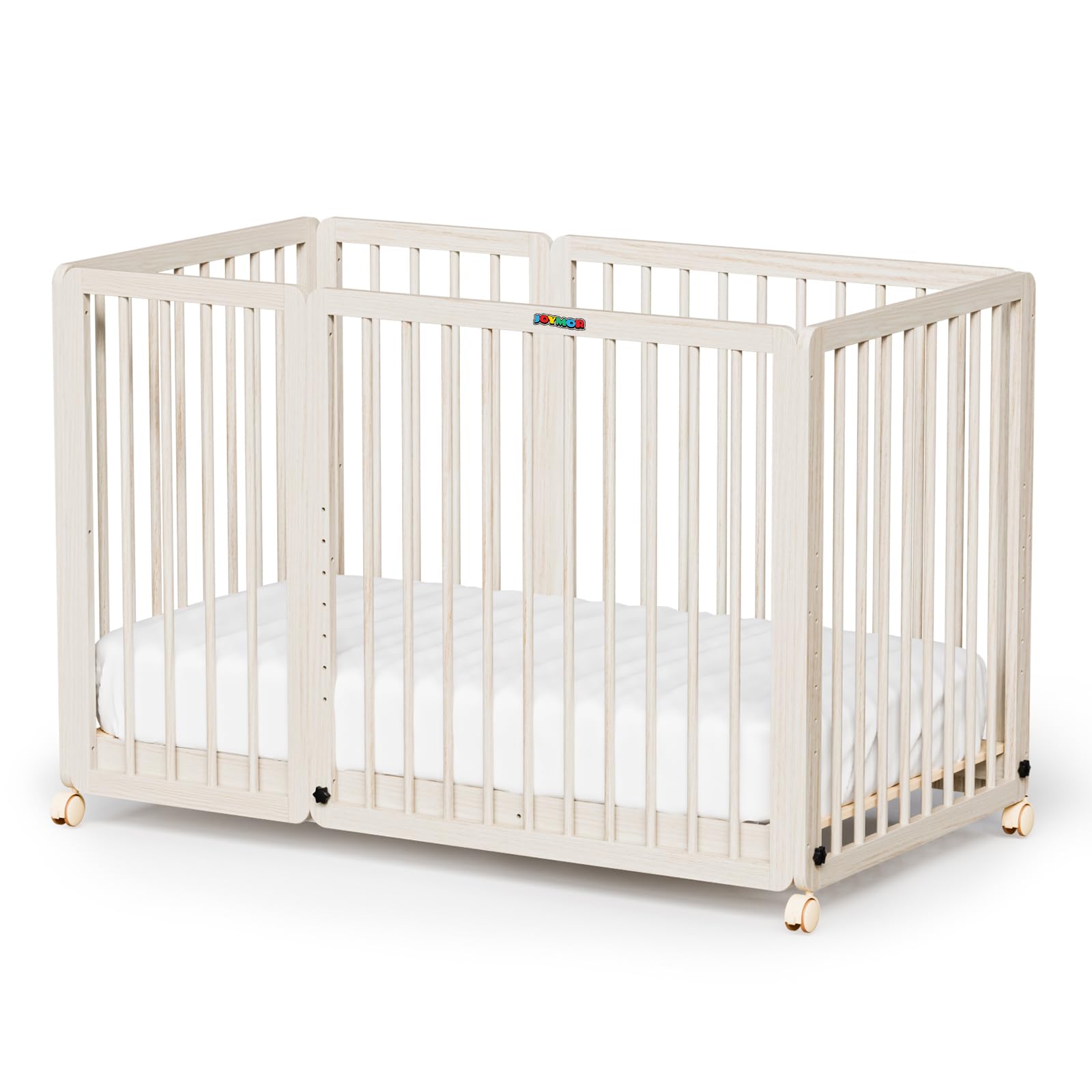 Photo 1 of (truck/trailer pick up only)
JOYMOR 8 in 1 Convertible Crib, Include 2” Mattress, Converts to Bassinet, Mid Crib, Full Size Crib, Daybed,Toddler Bed and Playard (Crib, Washed Natural)