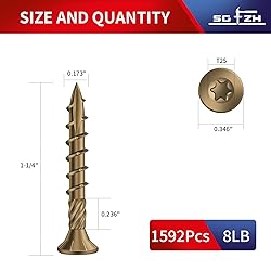SG TZH #8 x 1-1/4" Deck Screws