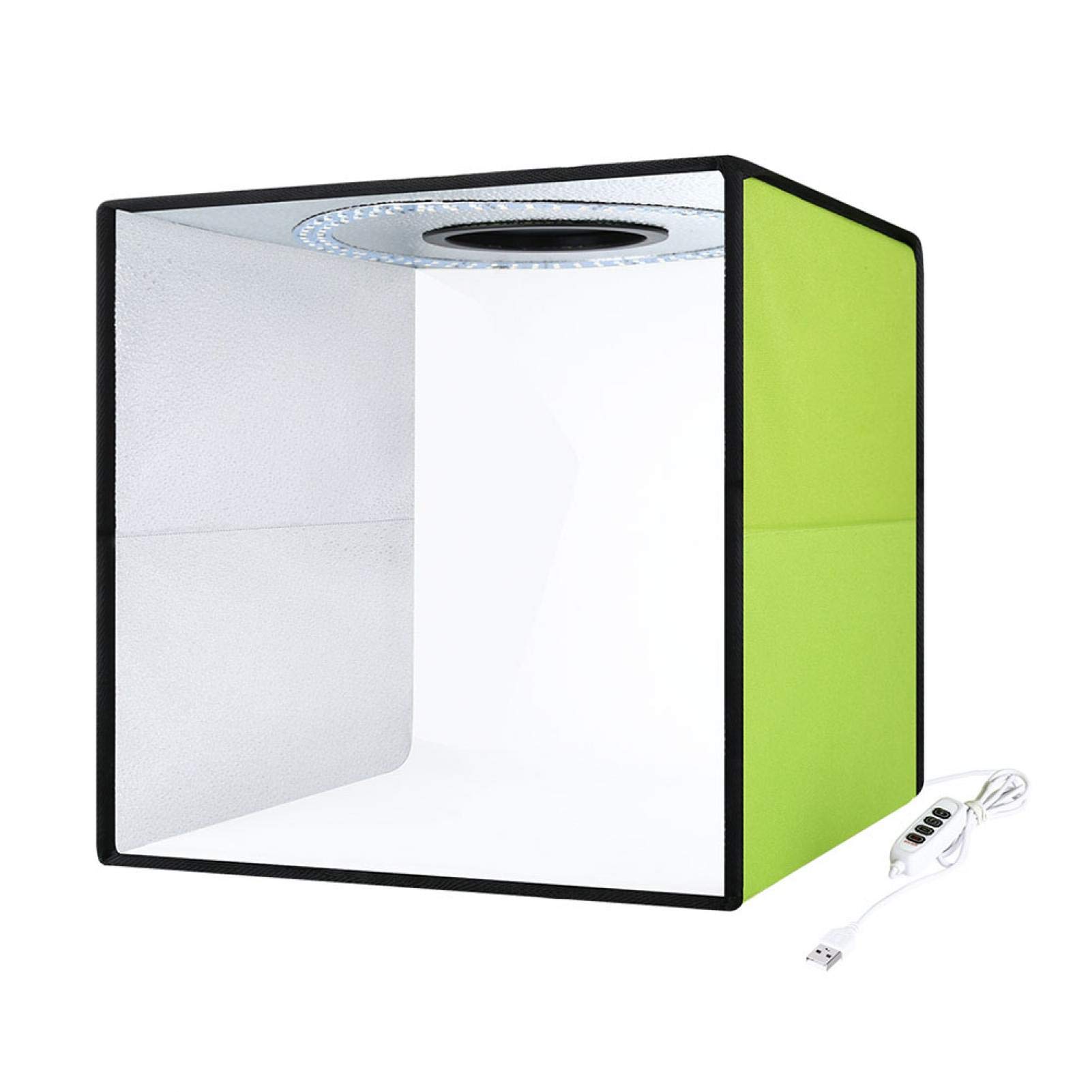 MOVKZACV Photo Studio Light Box, Portable Photo Shooting Tent, Folding Lighting Softbox, Photography Table Top Light Tent Kit with 80pcs LED Lights 6 Colors Backdrops for Product Display