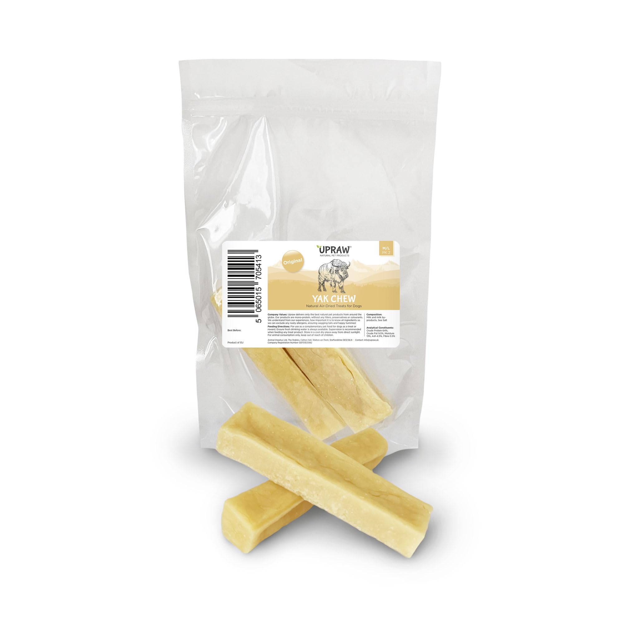 Himalayan Yak Chews for Dogs (Pack of 2) 100% Natural Hard Cheese Dog Chews, Dog Dental Chews, Natural Dog Treats for Teeth & Bones, Protein Rich, Cheese Bone, Size: Medium/Large