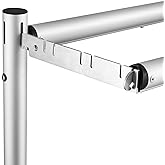 Hecis 9" Double Crossbar Hanger Backdrop Hanger Crossbar Valance Hangers for Pipe and Drape Backdrop Stand Kit(9" Hanger, 2 Pack)
