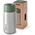 BLACK + BLUM Insulated Travel Cup | Sustainable Stainless Steel On-the-Go Mug, Dishwasher & Freezer Safe, Lid Lock, Leak-proof | Perfect for Hot & Cold Drinks | Olive, 11 oz / 340ml