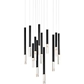 ET2 Diaphane - 60W 12 LED Pendant-23.75 Inches Tall and 27.5 Inches Wide-Black Finish