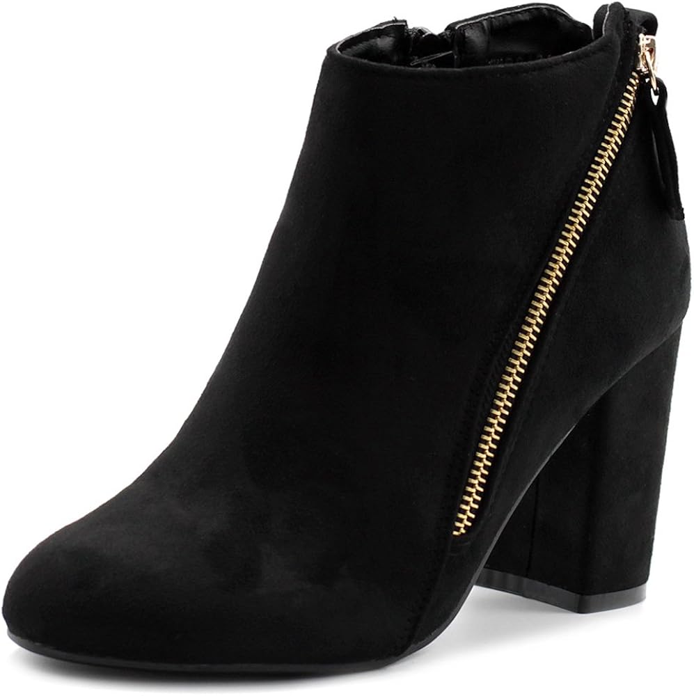 faux suede heeled boots