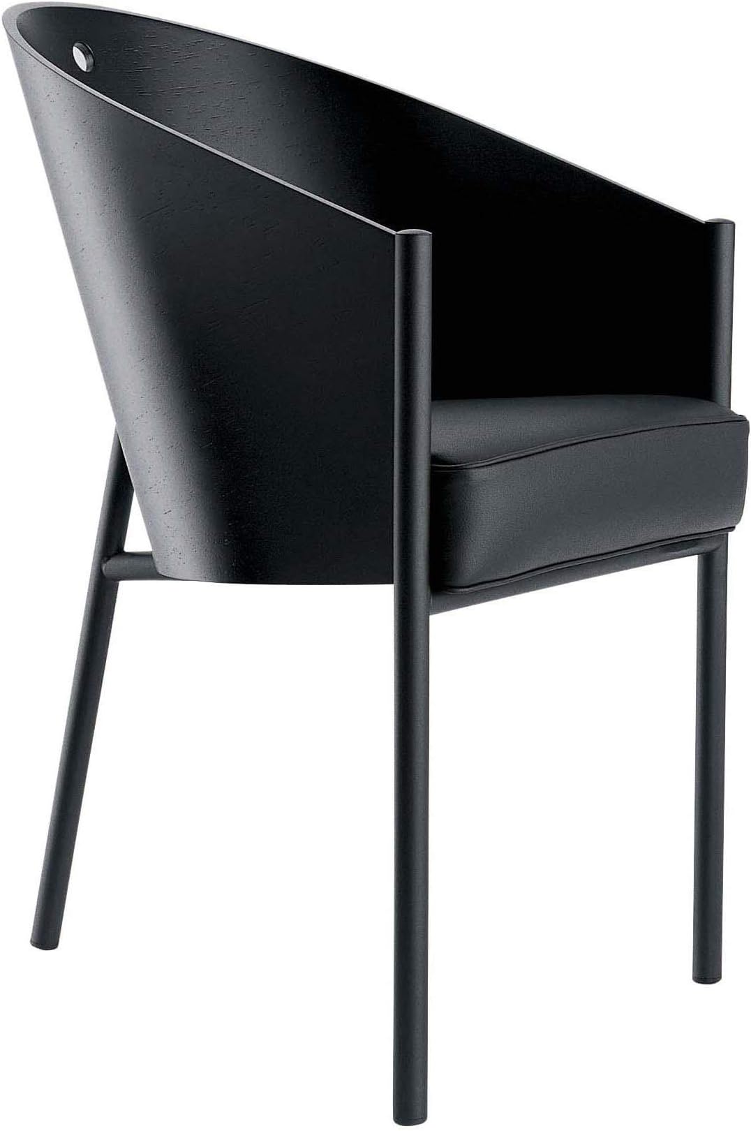 Driade Costes Armchair black mahagony/wood veneer/leather seatcushion/WxHxD 47.5x80x58cm/frame black