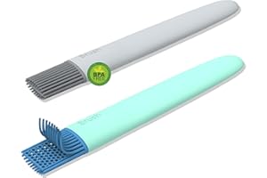 OYV High Absorption Silicone Basting Brush, Heat Resistant Pastry Brush Set, Honeycomb Grid Design, Perfect for Kitchen Cooking Baking Grilling, Spread Oil BBQ Sauce Butter Egg, Dishwasher Safe(2 Pcs)