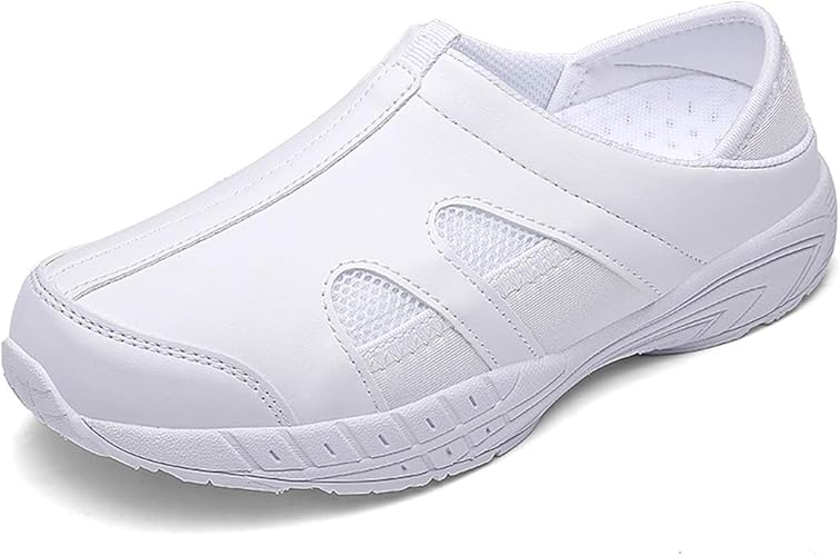 Amazon Rkhk ナースシューズ 白 スリッポン ナース シューズナース 看護 介護師 白靴 レディース 靴 ナーススニーカー 婦人靴 定番2way 疲れにくい Rkhk 安全 作業靴 ナースシューズ
