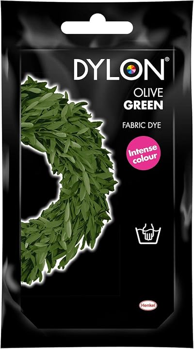 Dylon Hand Dye Olive Green 50 g Fabric Dye Sachet for Clothes