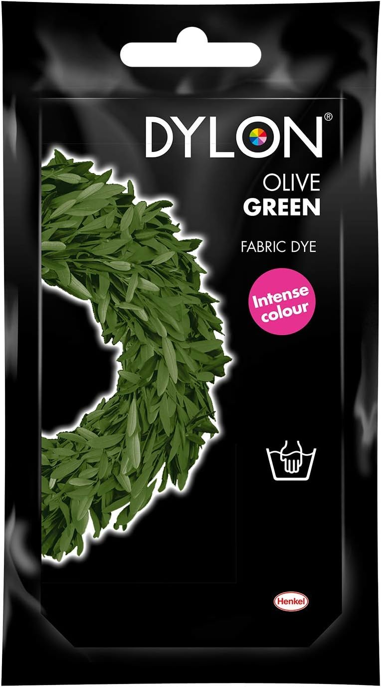 Dylon Hand Dye Olive Green 50 g Fabric Dye Sachet for Clothes