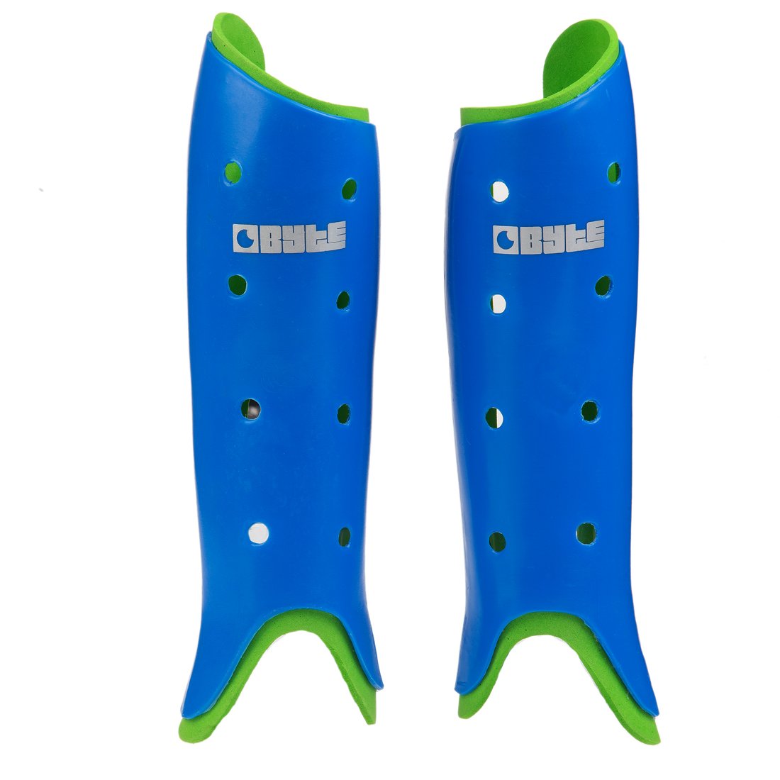Byte Sports Club Hockey Shinguards - Senior (Blue, Small)