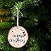 Caydo 20 Pcs 2.4-2.8 Inch Unfinished Wood Slices with Holes and 33 Feet Twine String for Home Hanging Decorations and Wedding Ornaments