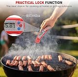 Flintronic Digital Instant Read Meat Thermometer 4s Read Foldable Probe °F/°C view 4