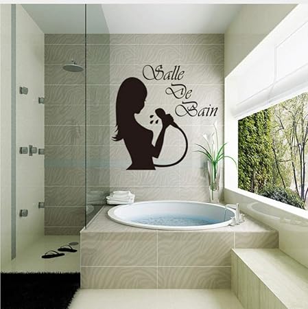 Gratuit Images Qqasd Salle De Bains Francaise Vinyle Stickers Muraux Murale le plus cool par
