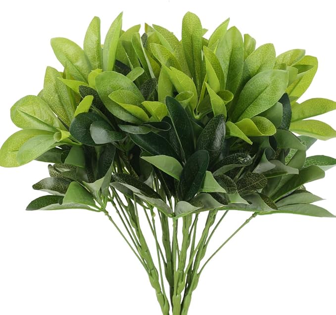 NAHUAA 4pcs Artificial Shrubs Plants Fake Silk Bushes Real Touch Faux