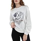 Amazhiyu Women's Oversized Graphic Pullover Sweatshirt Long Sleeve Casual Crewneck Tops