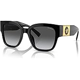 Versace VE 4437U GB1/T3 Black Plastic Square Sunglasses Grey Gradient Lens