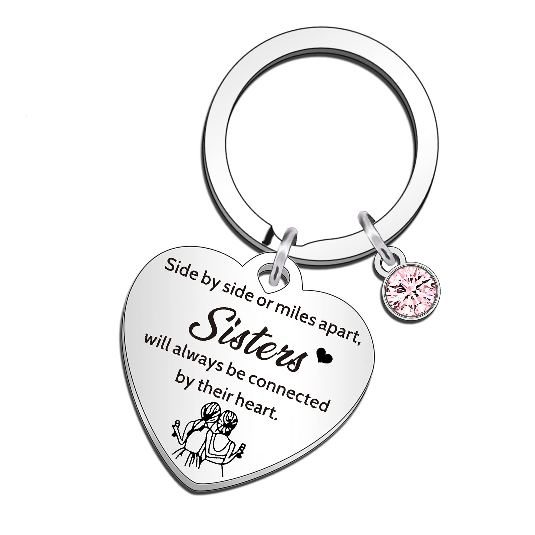 QMVMV Sister Gifts Sister Keyring for Sister Friend Women Girl Birthday Christmas Keychain Presents