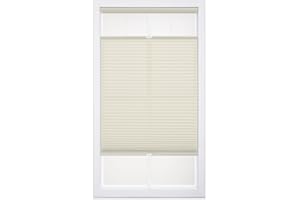 DEZ FURNISHINGS Cordless 1" Light Filtering Top Down Bottom Up Cellular Shade, 21"W x 64"H, Alabaster