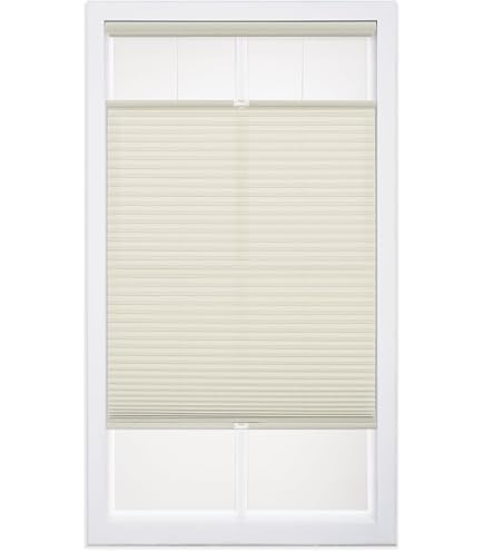 EcoHome Top Down Bottom Up Honeycomb Shade - 100% Recycled Plastic Bottle Fabric, 22"W X 72"H, White - View #13