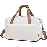 Kono Travel Duffel - 14L Under Seat Carry-On Sports Tote Gym Weekender Overnight Bag - 13.78"x7.87"x7.87" White