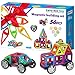 Magnetic Blocks Set for Kids, Toddlers, Boys & Girls - 56 BPA Free Big Colorful Tiles with Strong Magnets - Educational STEM 3D Building Magnet Toy for Creative Learning, Construction, Fun & Play