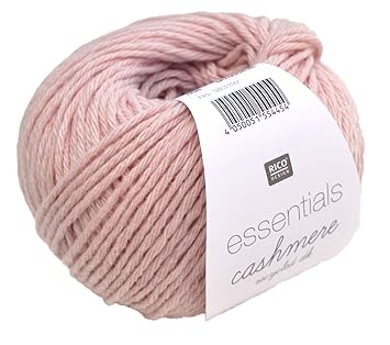 Rico Essentials cashmere Recycled dk, Fb. 008 – puderrosa, 95% Kaschmir 5% Wolle, 25g Knäuel